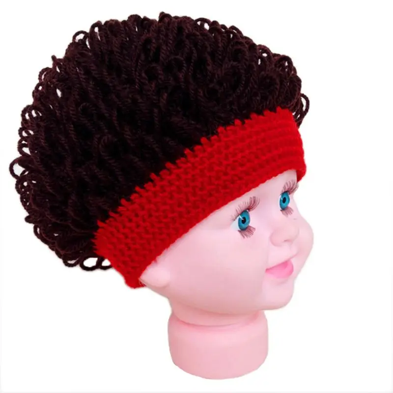 

Infant Baby Hat Curly Hat Spring Autumn Girl Beanie 57BD