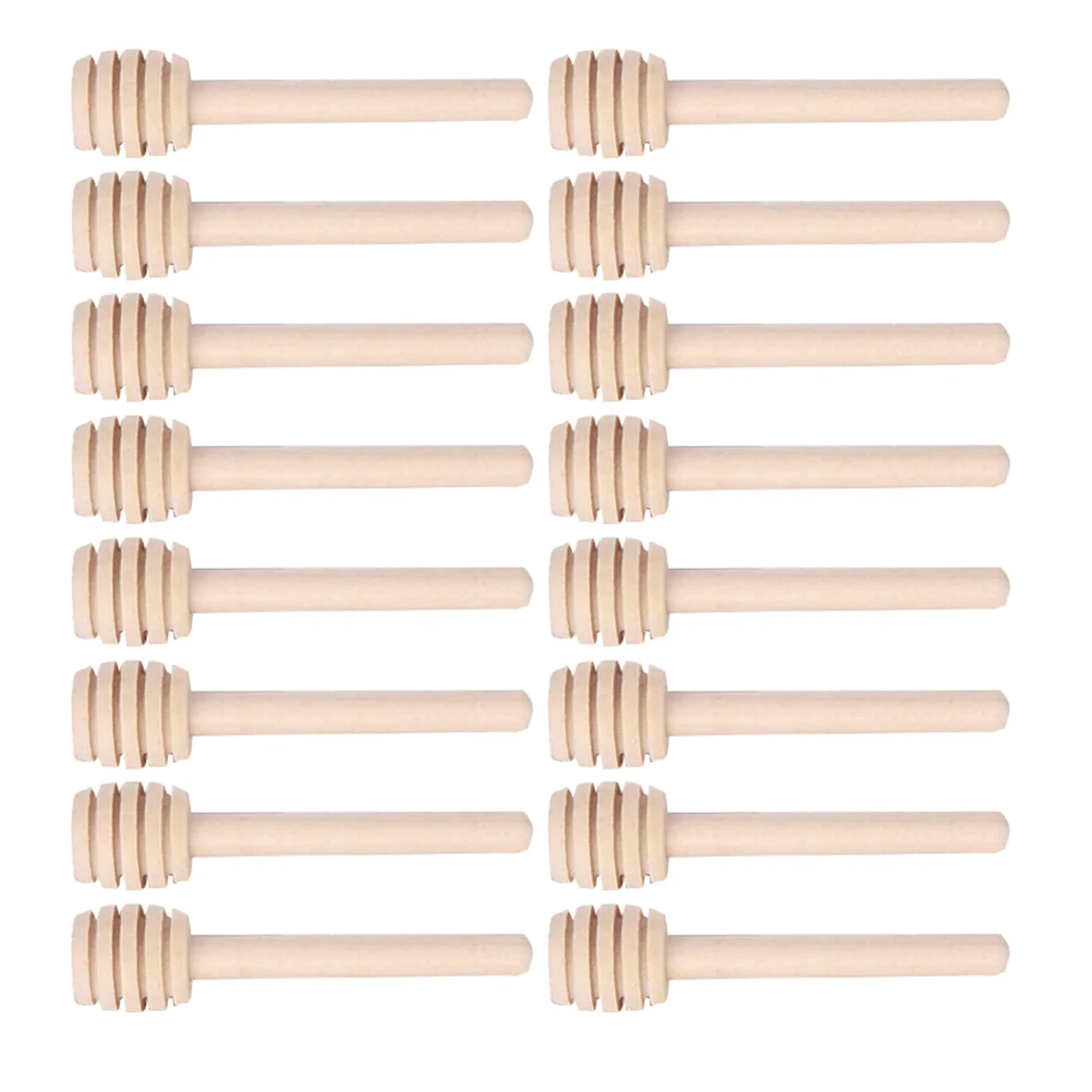 

24 PCS Honey Jars Dipper Set Coffee Mixer Stick Spoons Stir Sticks Wooden Dippers Tamper Tea