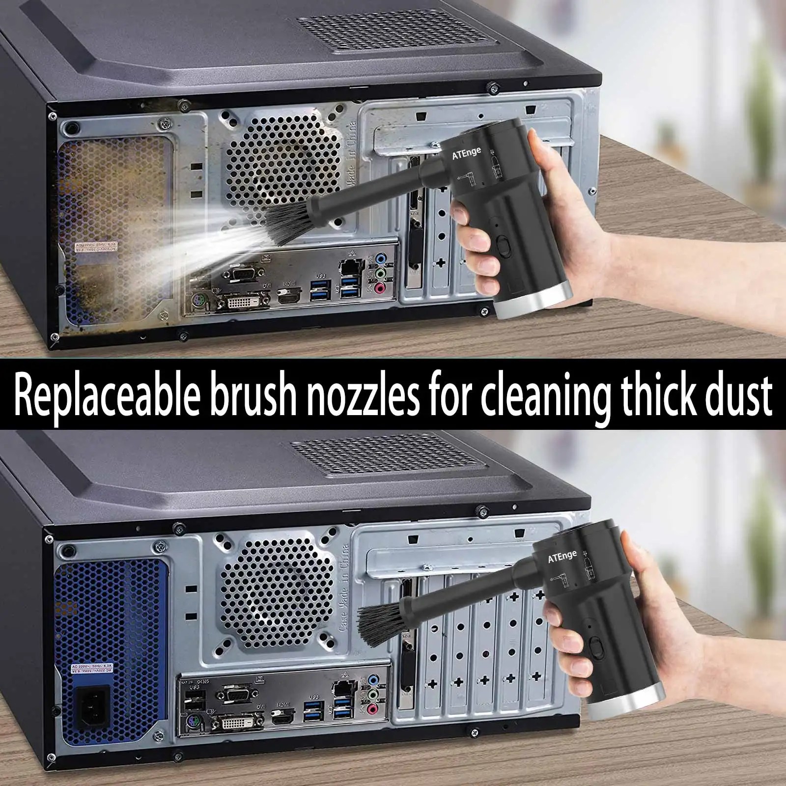 icanzuo cordless air duster electric air blower computer keyboard cleaningrechargeable handheld computer duster cleaner free global shipping