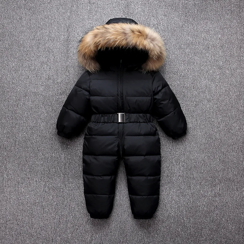 

Детский пуховик на мальчика и девочку, утепленный водонепроницаемый комбинезон для морозов до-30 градусов, русская зимняя одежда