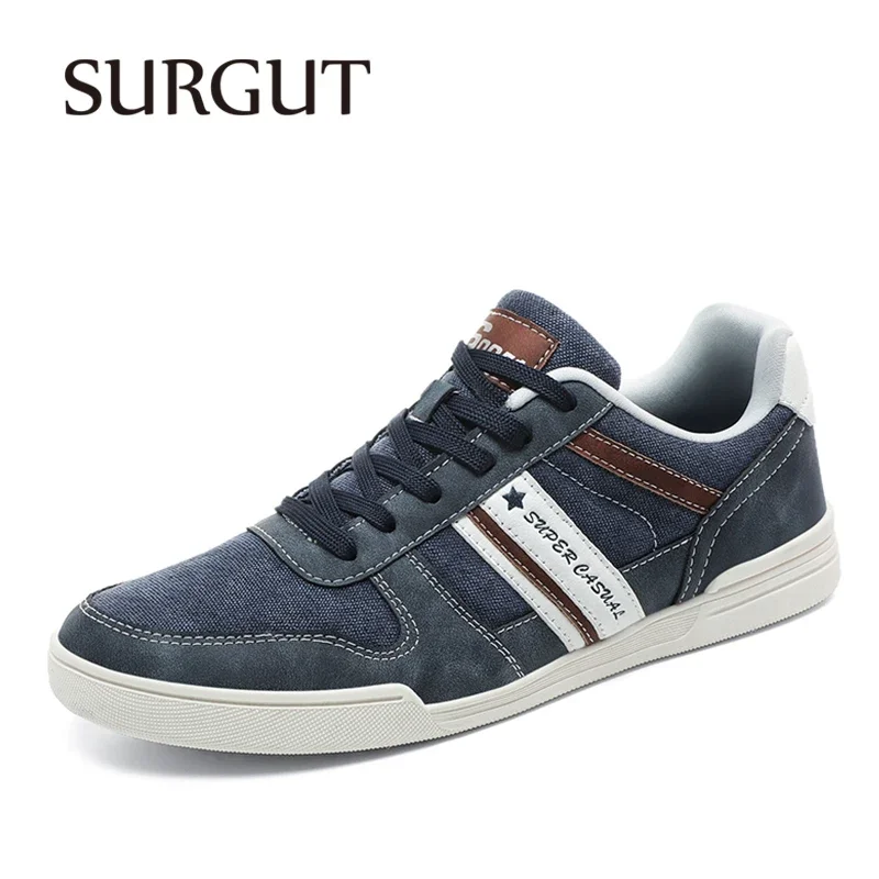 SURGUT/мужская повседневная обувь весенне-осенняя джинсовая ткань уличная модная