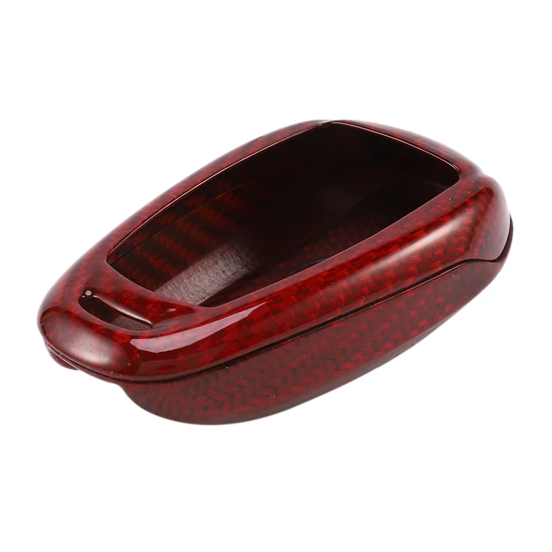 Красный чехол для дистанционного ключа из настоящего углеродного волокна