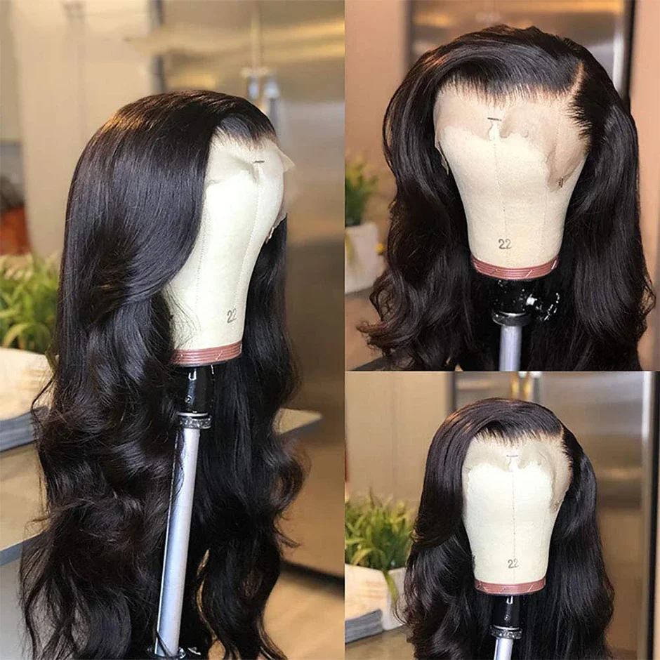 250 Density Body Wave 13x6 Lace Front Human Hair Wig Glueless Pre Plucked Brazilian Remy 4X4 Closure Wigs 13x1 T Part Wig Women