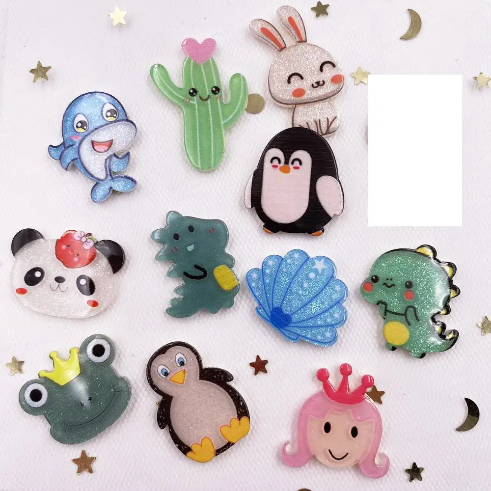 

Children's Clip Accessories Glitter Colorful Mixed combination Flatback Plastic Sheet plane Miniature Pattern Home Decor Craft