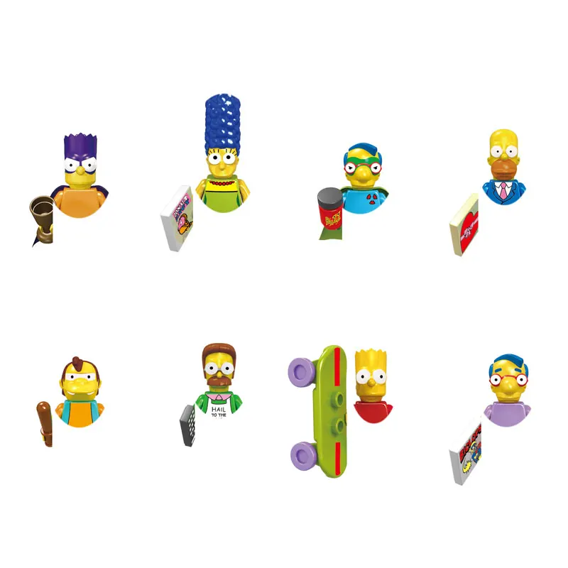 

Simpsonses Figures Mini Action Toy Figures Building Blocks Compatible Bricks Assemble Dolls Toys Birthday Gift for Children