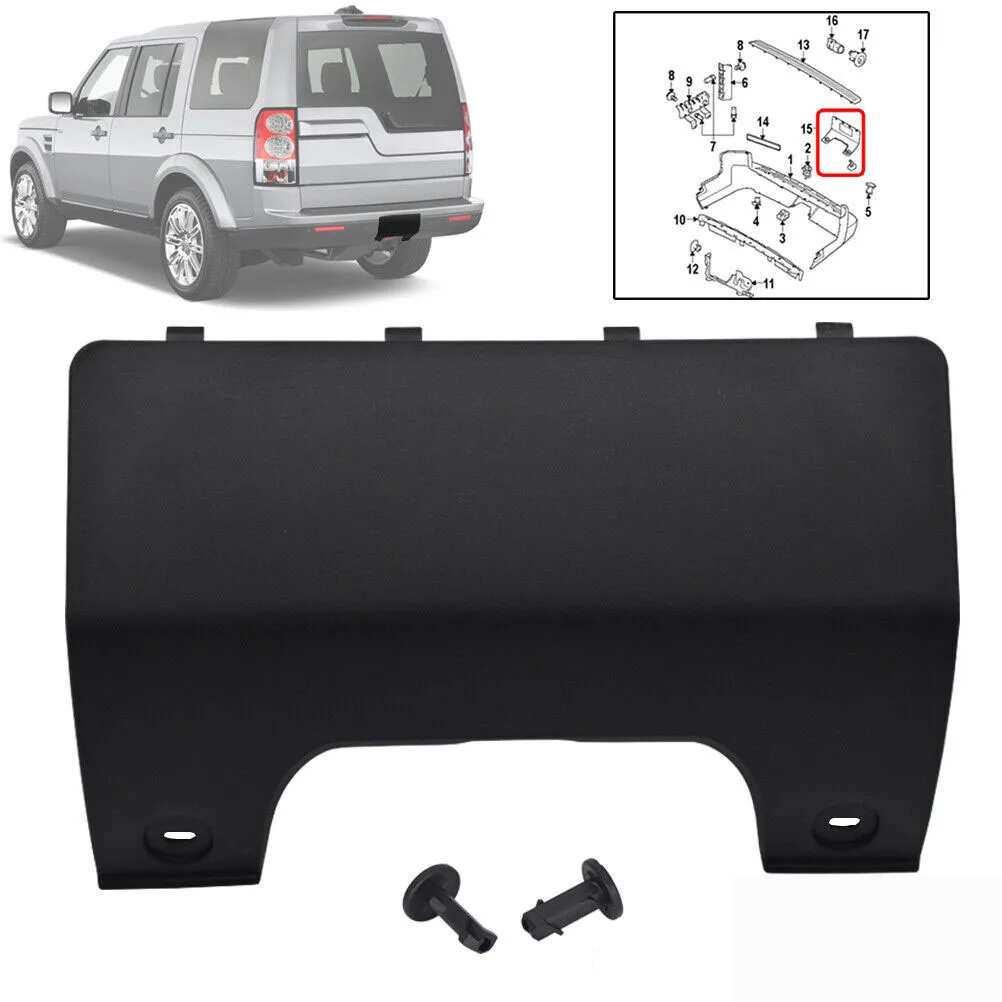 

Rear Bumper Tow Eye Hook Cover Trim Towing With Clips DPO500011PCL Stable Bracket Black For Land Rover Discovery 3 & 4 LR3 LR4