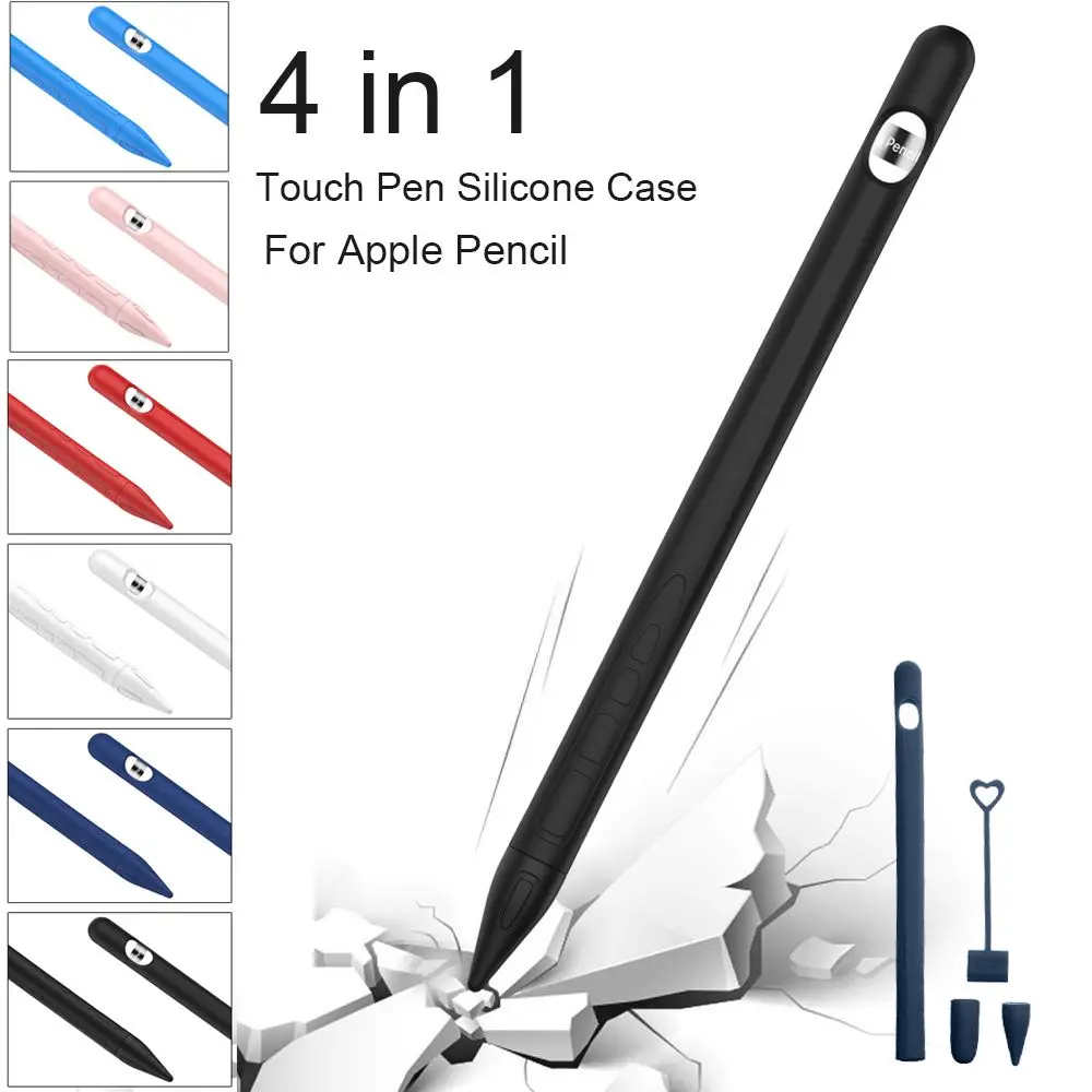 

Connector Strap Touch Pen Silicone Case Tip Holder Protective Sleeve Wrap iPad Stylus Nib Cover For Apple Pencil