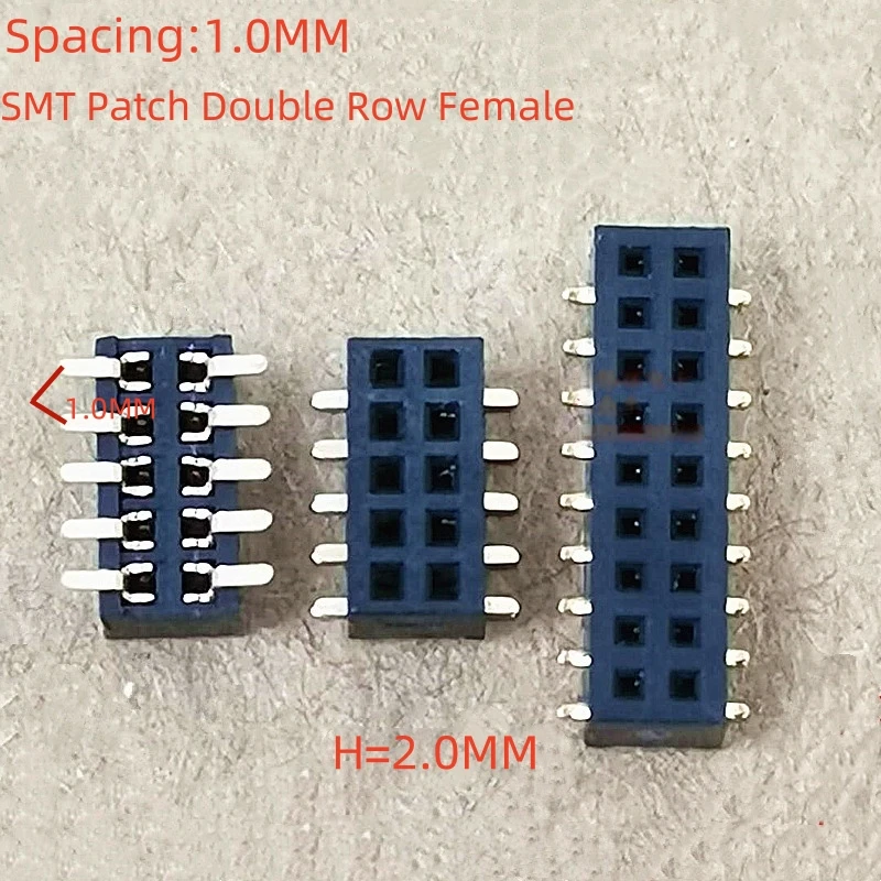 

SMD двухрядная гнездовая розетка 2*2/3/4/5/6/7/8/9/10/12/16/20/40 PIN (10 шт)