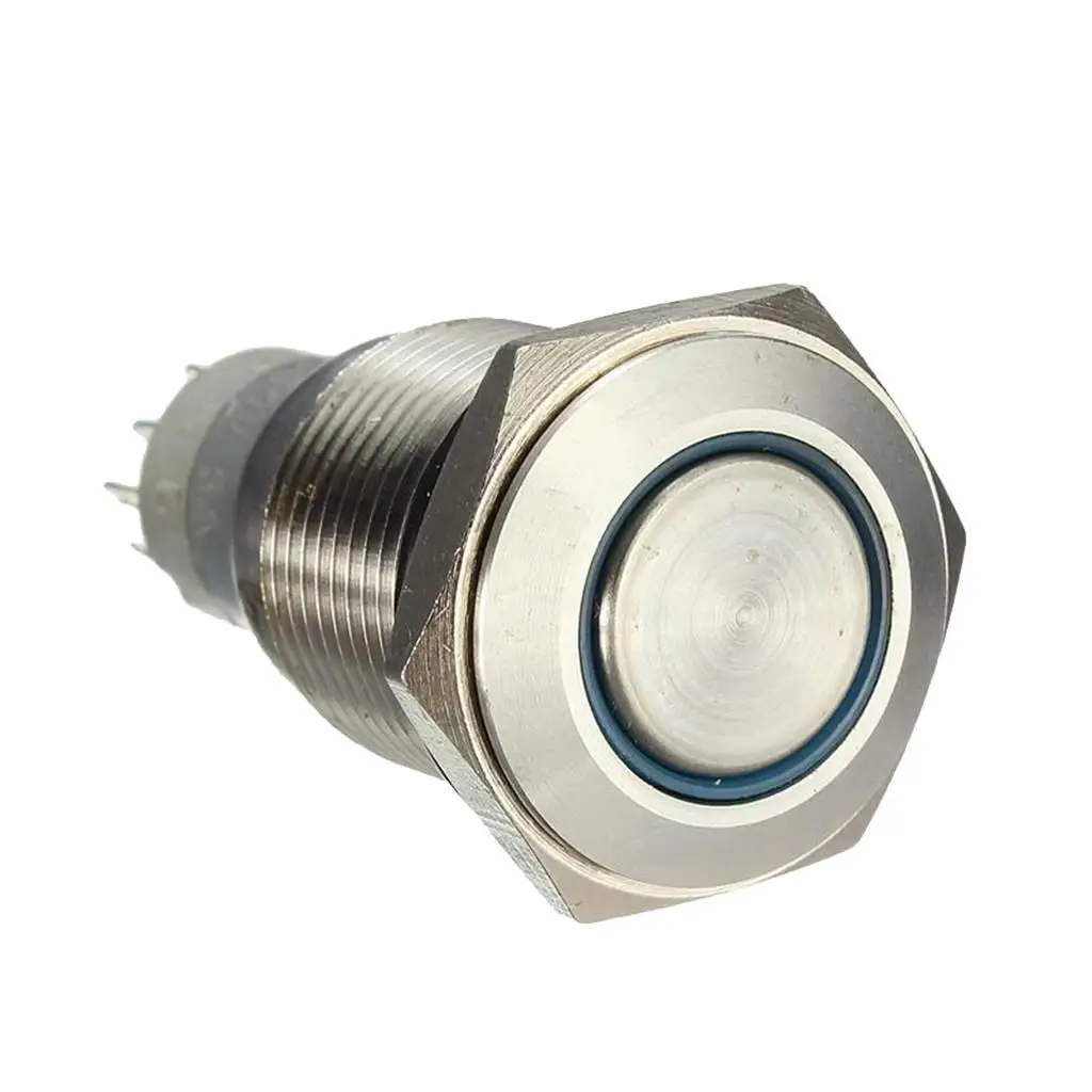 

16 мм металлическая кнопка переключения самофиксирующаяся со светодиодом