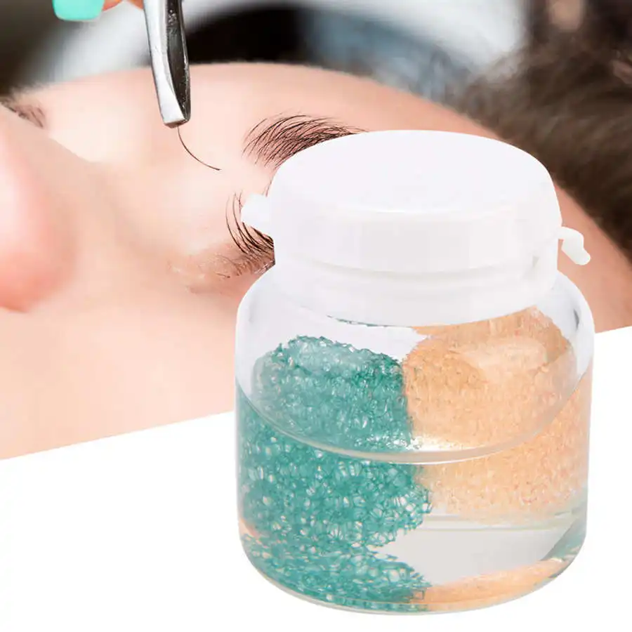 

Eyelash Extension Tweezers Cleaning Tools with Removal Liquid and Sponge Ball No Scratching Eyelash Glue