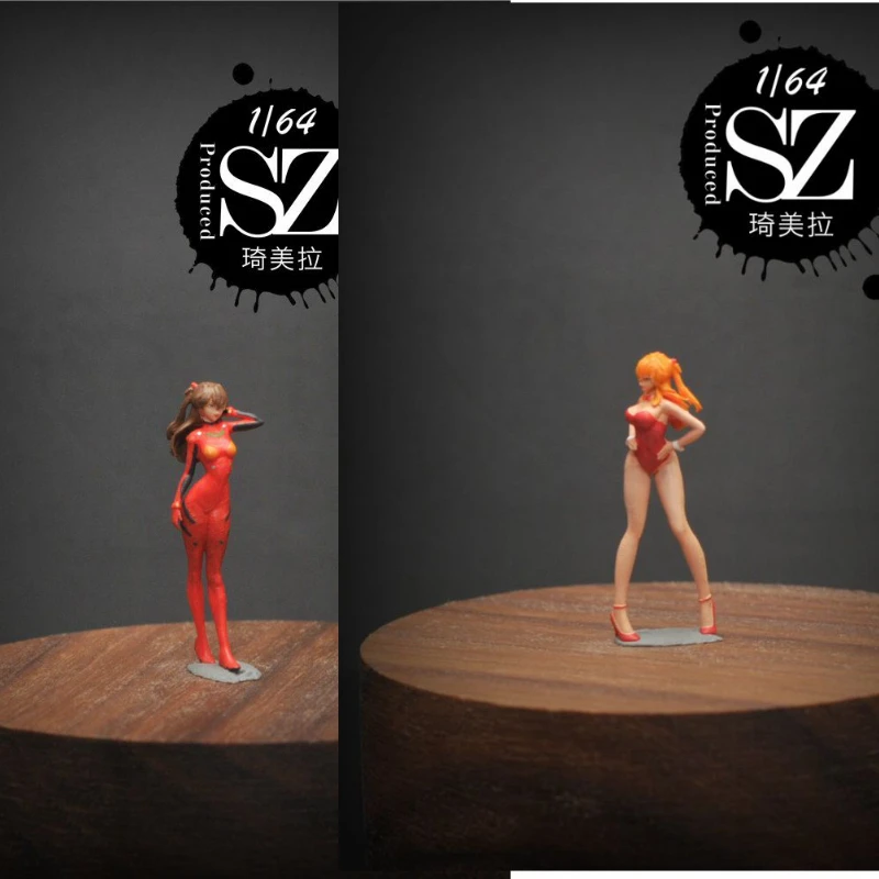 

1/64 1/43 puppet model EVA Asuka series car model scene decoration micro landscape shooting props resin figure