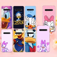 disney cartoon donald duck for lg k92 k22 k71 k61 k51s k41s k50s q60 v60 v50 s v40 v30 g8 x g8s thinq transparent phone case