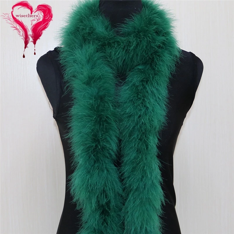 Natural Turkey Marabou Feather Boa 2 Meters/Pcs Fashion 50 Gram Soft Fluffy Real Dyed Colorful Stage Party Skirt Decoration