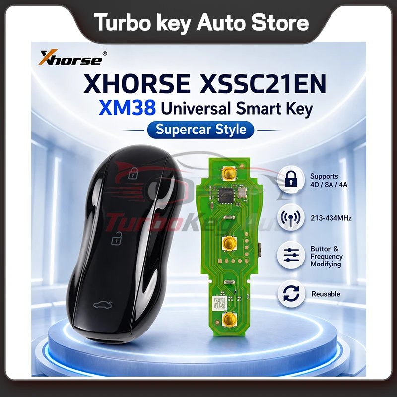 Фото Универсальный смарт-ключ XHORSE 4D8A4A XSSC21EN XM38 поддерживает типы чипов 4D, 8A, 4A с использованием Key Tool Max Pro. №1