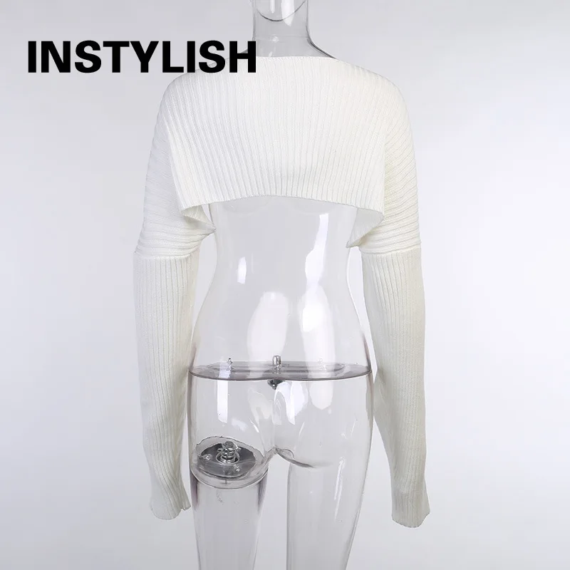 Женский короткий свитер осенне-зимний Свободный кардиган с длинным рукавом