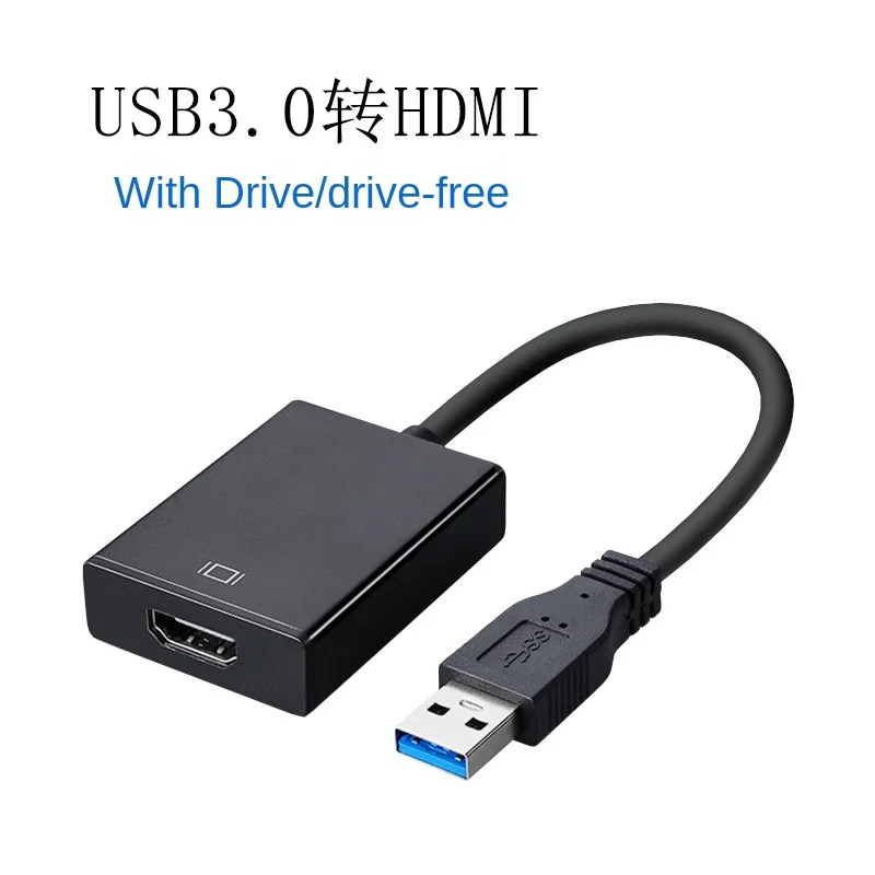 1080P 60HZ HD Portable USB 3.0 To HDMI-compatible Audio Video Adapter Converter Cable High Speed 5 Gbps for Windows 7/8/10 PC