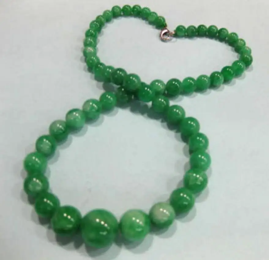 

New Design Chinese Classic 6-14mm Green Jades Necklace