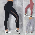 Женские леггинсы для фитнеса с высокой талией, сетчатые лоскутные леггинсы для утягивания живота, леггинсы для тренировок, бега, подтягивания ягодиц # g3