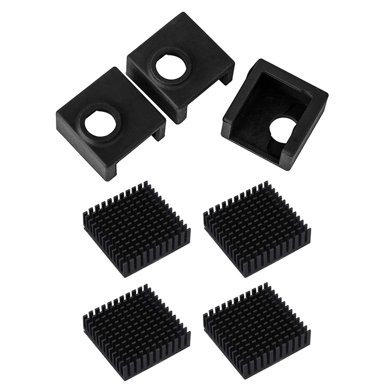 

1 комплект, силиконовый чехол, набор из трех предметов для женской фотолампы, 4x40x10 мм, черный радиатор, алюминиевый радиатор