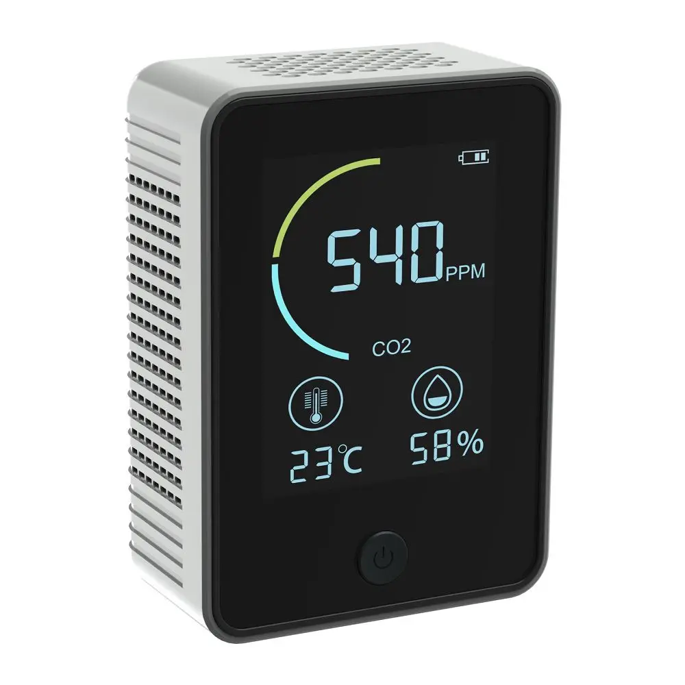 

Large Screen CO2 Meter Air Quality Monitor Gas Detector Rechargeable Carbon Dioxide Sensor Air Analyzer Professional Tester