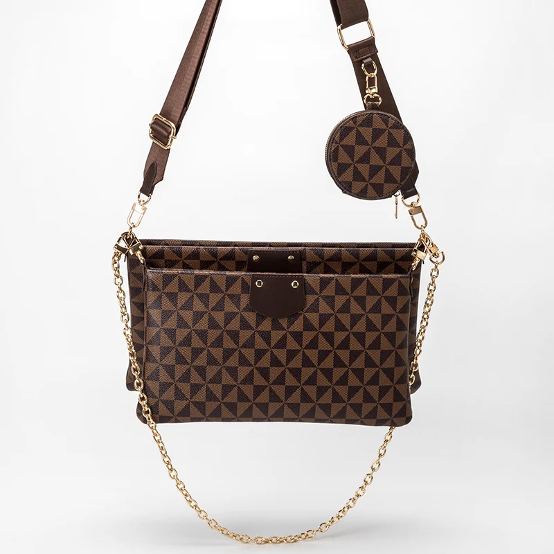 

Luxury Brand Designer 3-IN-1 Messenger Handbag Crossbody Bag High Quality Female Printing Shoulder Bags Women's Bag Clutch 2022
