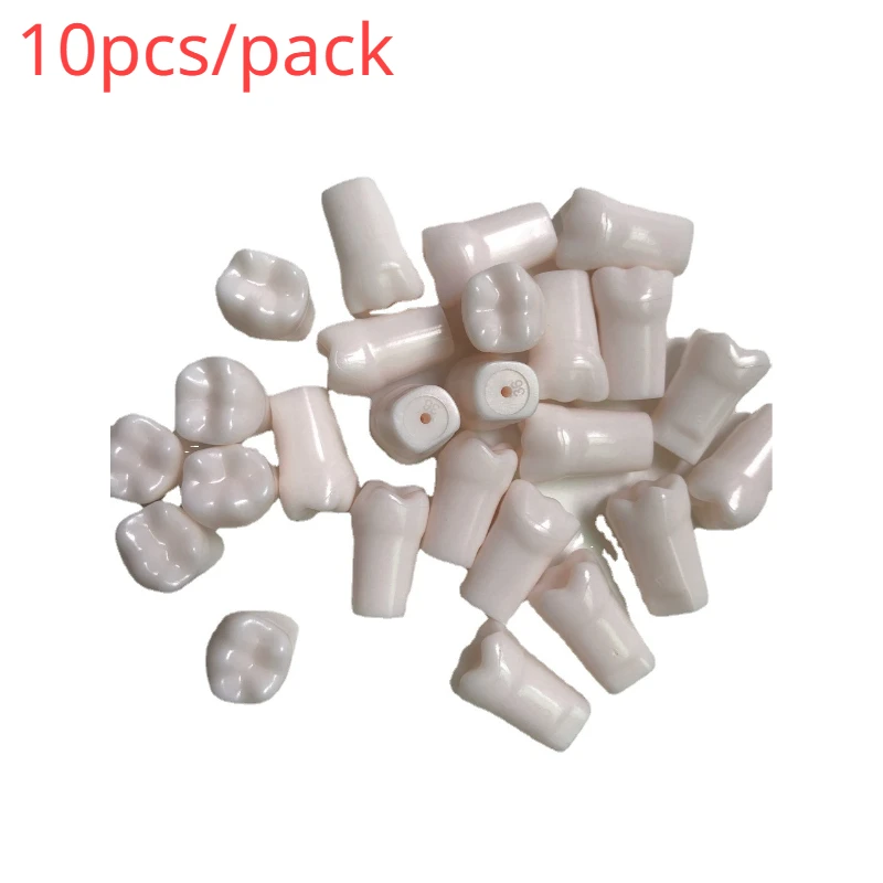 

10pcs Spare Model Pulp Open Tooth Dental Root Canal Isolated Resin Teeth Exam Special Teeth Simulation Implant Dental Grain Tool