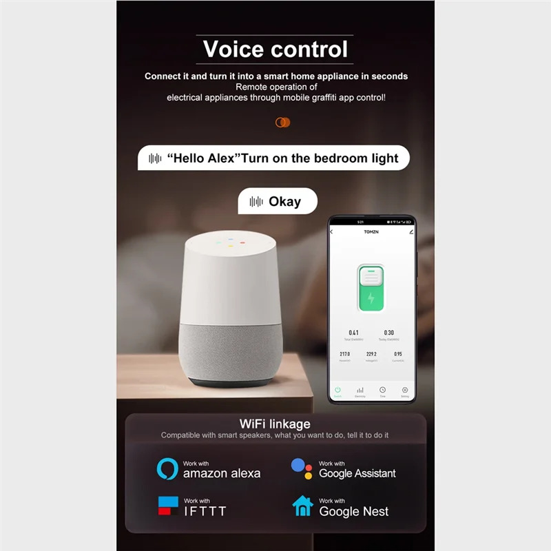 TOMZN 63A Tuya WiFi MCB автоматический выключатель защита от перегрузки по току и