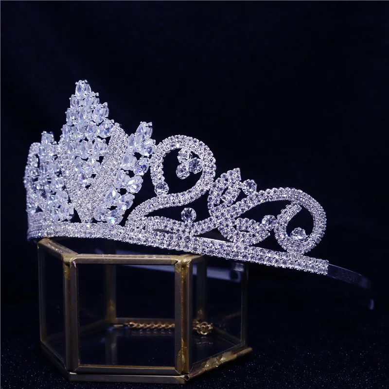 

Bridal petite hair accessories bow head jewelry Zircon