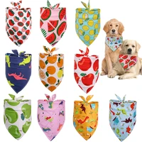 52050pcs wholesale dog pet bandanas washable fruit dog triangle scarf bibs scarf assortment pet kerchief dog scarf accessories