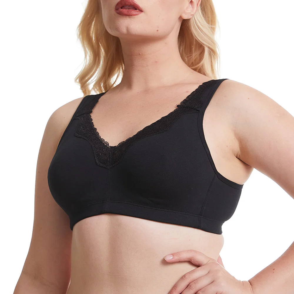 Cotton Bra Non Padded Comfort Underwear Full Large Cup Seamless Wirefree Thin Women Bras Plus Size Bras C D E F G H I