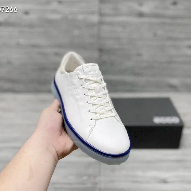 Golf Shoes Men's Nailless Waterproof Top Layer Leather Golf Shoes TPU Anti-slip Anti-Shock Men's Shoes 39-44 Sizes