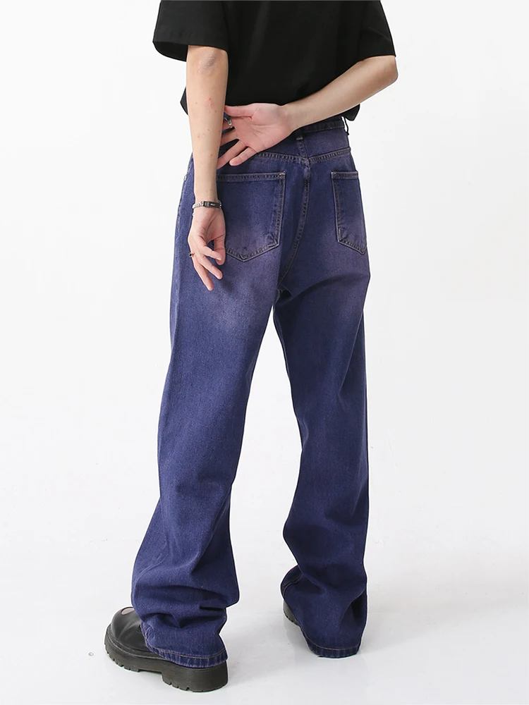 Jeans Baggy for Men Purple Fashion Men Y2k Jeans Pants Purple Loose Straight Vintage Casual Streetwear Baggy Pants Denim