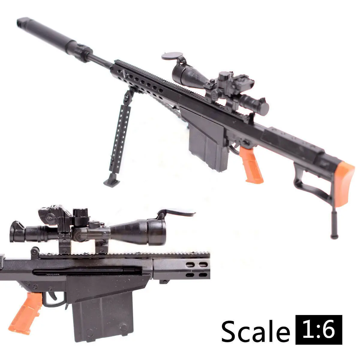 Снайперская винтовка Barrett в масштабе 1:6 M82A1 сборная игрушка пластиковая 4D модель