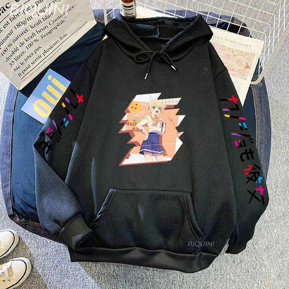 

Kanojo Mo Kanojo Streetwear Fashion Cartoon Japanese Anime Long-sleeved Sweatshirt Printing Women O-neck Fleece Tops Manga/Comic