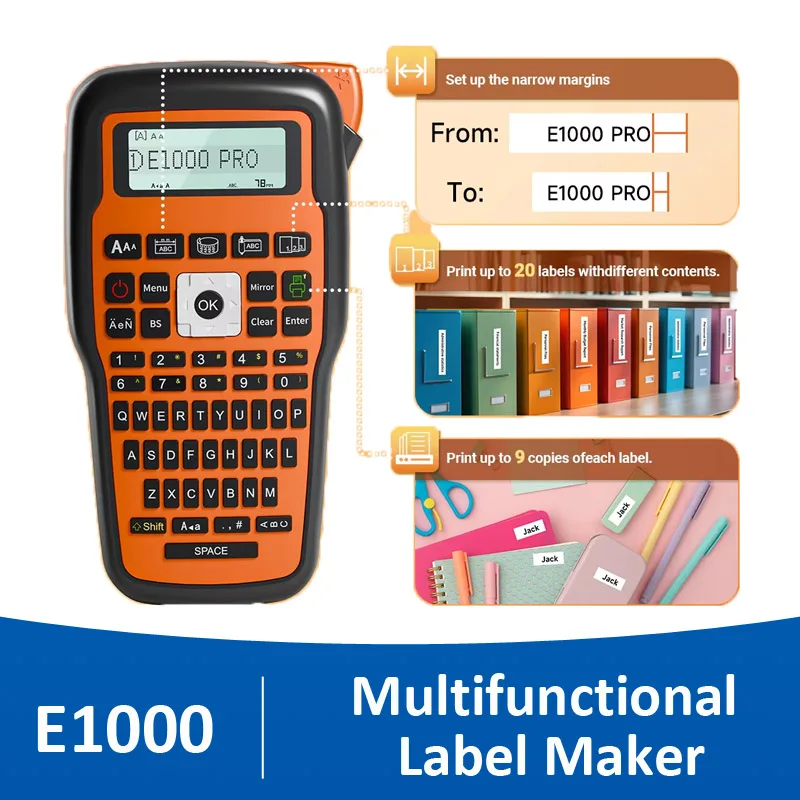 E1000PRO устройство для изготовления этикеток совместимый с Brother Ptouch H110 tze231 лента 6 мм