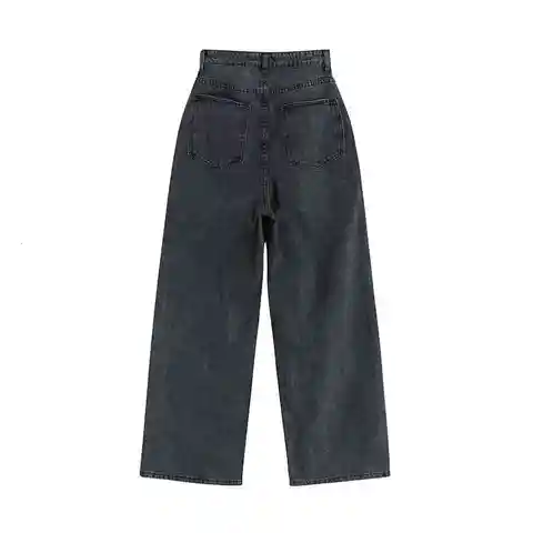 Vintage Washed Jeans Cartoon Smiley Printing Graffiti Women's High Street Trousers Casual Loose Straight Men's Wide Leg Pants