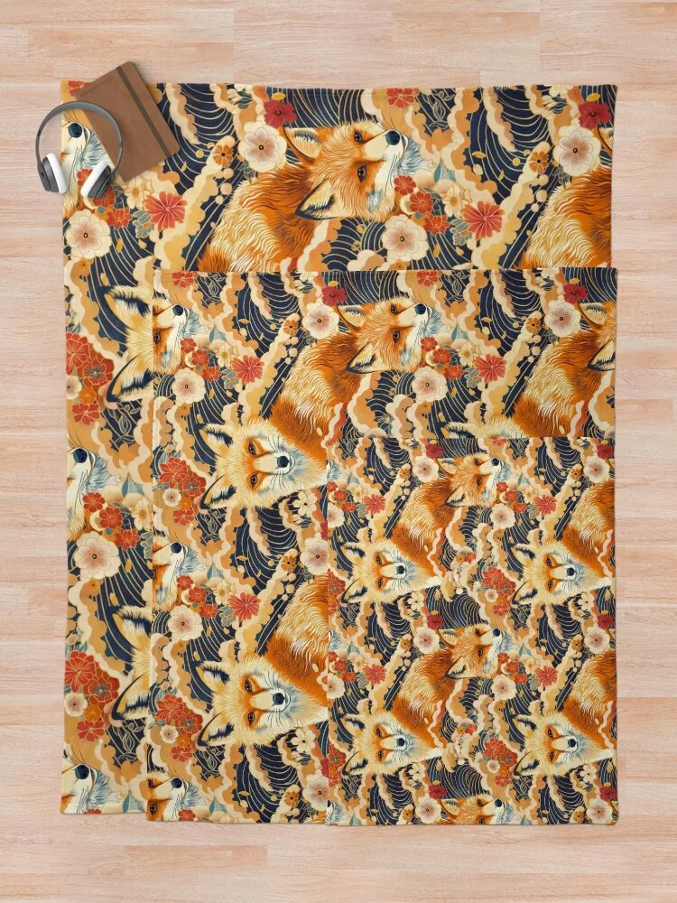 Потрясающее очарование - бесшовное одеяло с узором Furoshiki дизайнерское диван