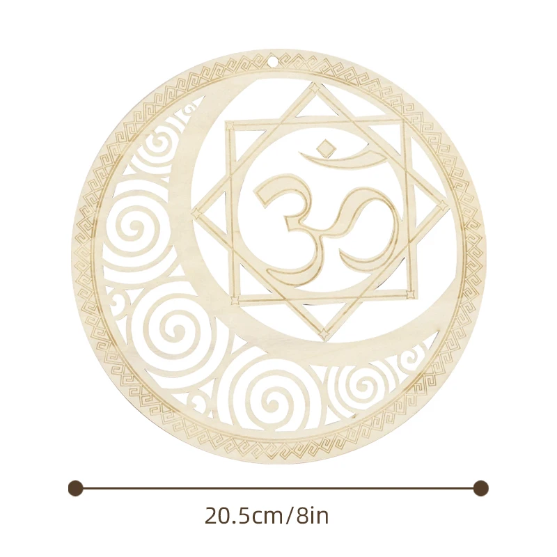 1 Шт. Буддийская Медитация Деревянная Настенная Скульптура Йога Чакра Геометрия