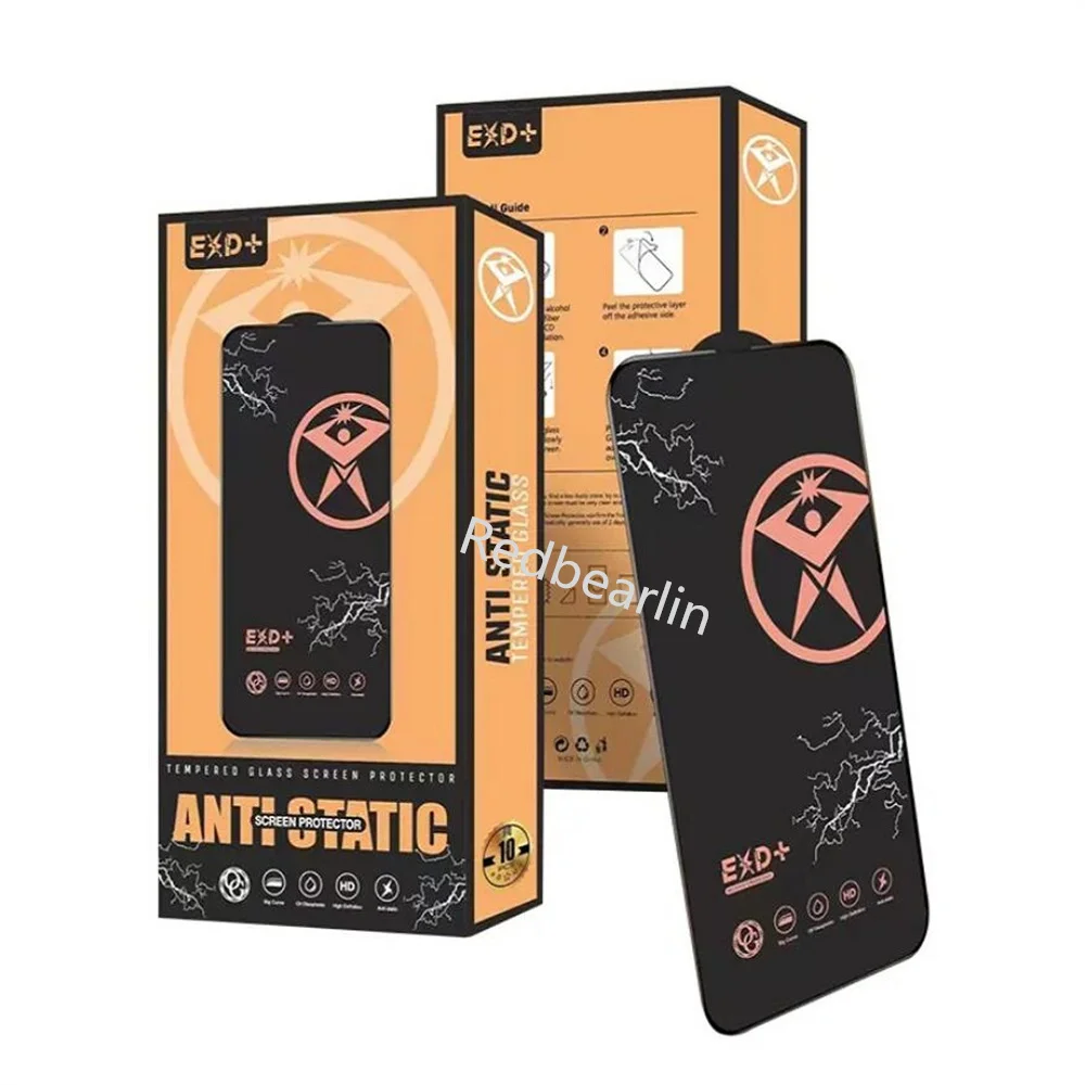 10/20Pcs Full Cover ESD Anti-Static Screen Protector Tempered Glass Film For iPhone 14 Plus 13 Pro Max 12 Mini 11 XS X XR SE