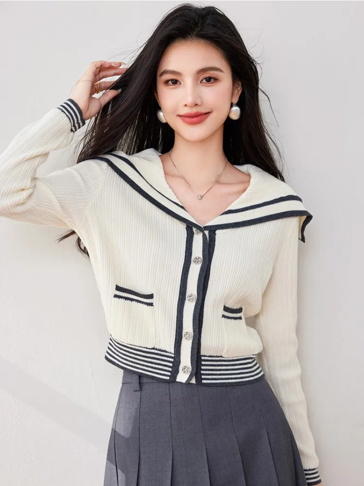 Комбинированный короткий топ для женщин на осень и зиму Модный женский