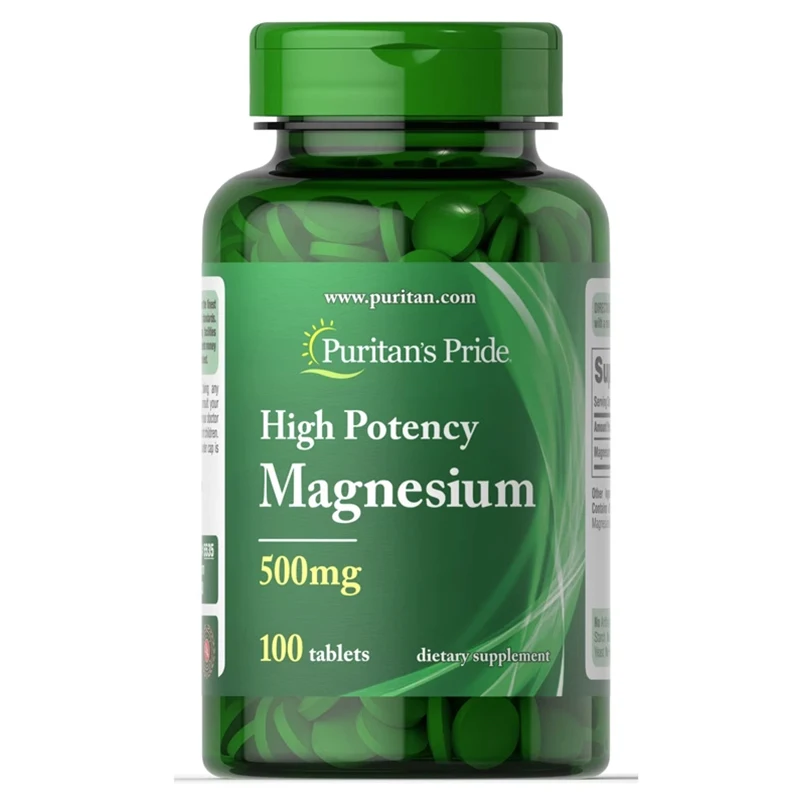 

1 Bottle 100 Pills magnesium supplements 500mg calcium supplements good absorption cramps headache health foods