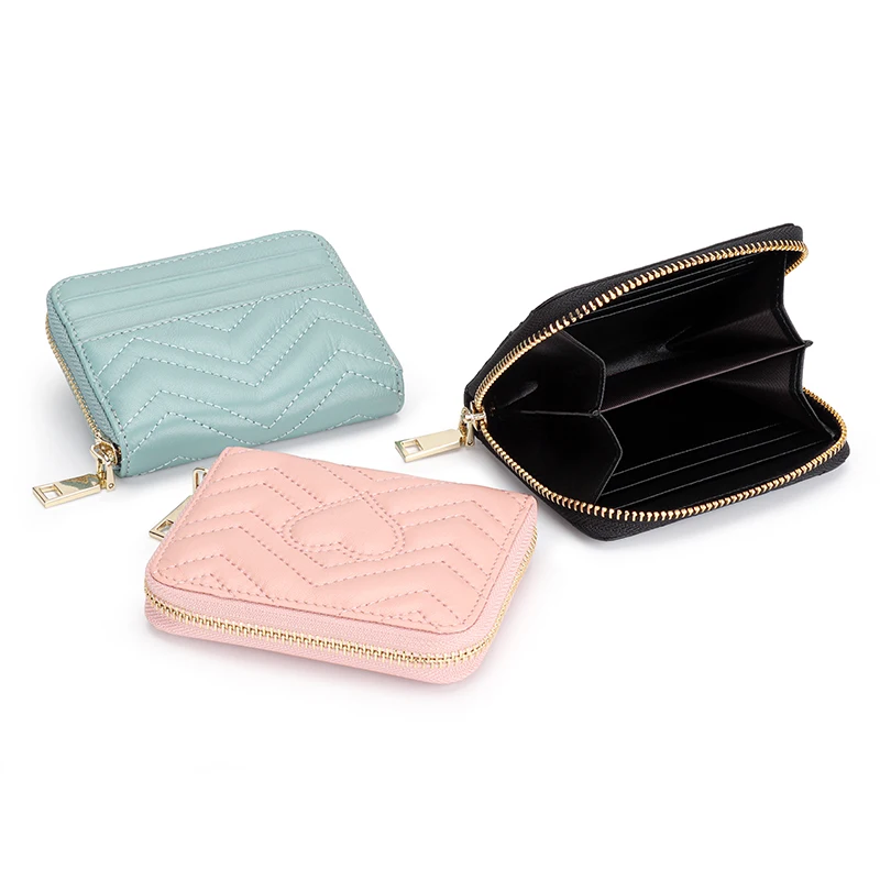 Leather Ladies Small Wallet Large Capacity Luxury Designer Card Holder ID Holder Bag Wallet Small Wallet Driver's License Bag