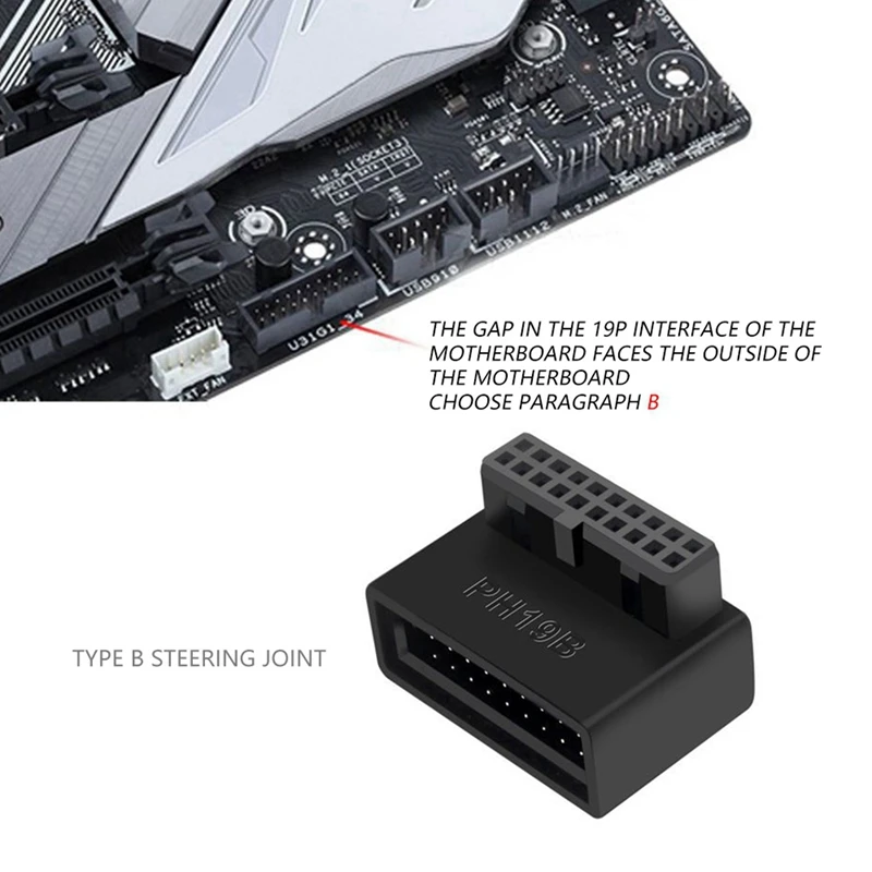 4X PH19A USB 3 0 внутренний разъем USB3.0 19/20P 90 градусов адаптер конвертер для компьютера