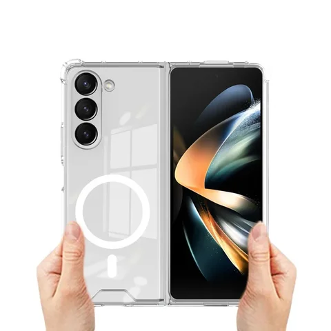 Прозрачный ударопрочный Магнитный чехол для Samsung Galaxy Z Fold 5 4 3 2