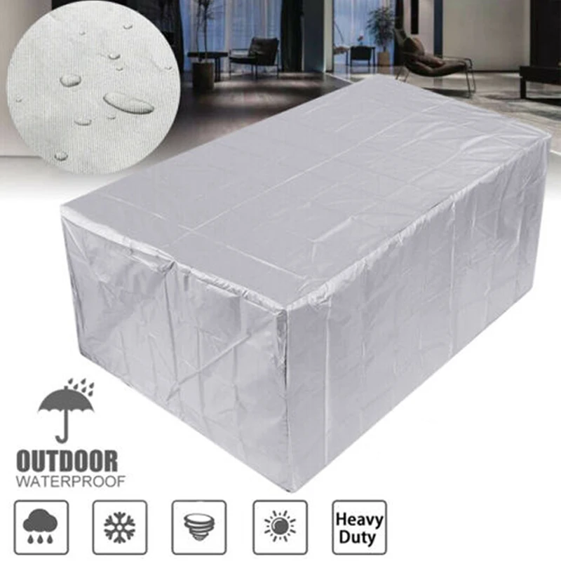 

Waterproof Furniture Cover Outdoor Garden Covers Rattan Table Chair Dust Proof Patio Protective Case With Coated for Home Use