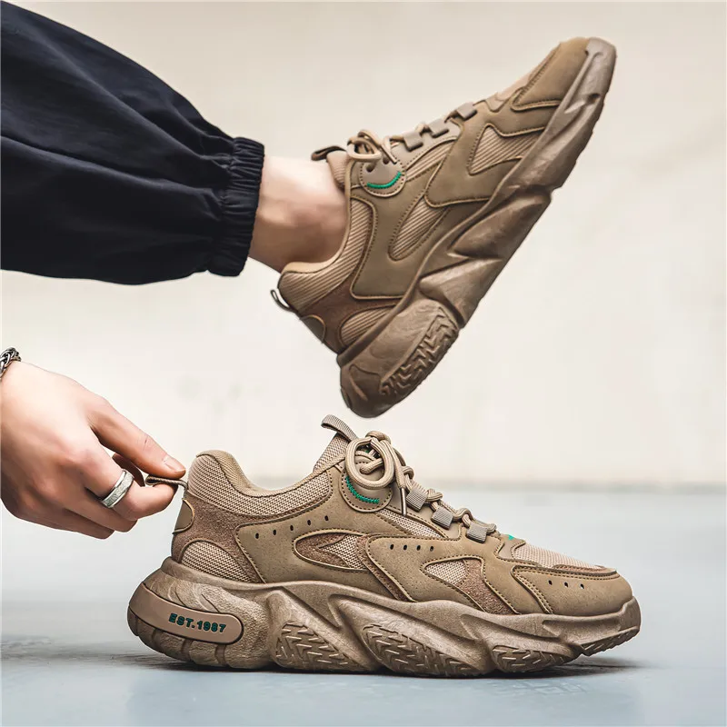 New Men Mesh Breathable Running Shoes Outdoor Comfortable Lightweight Anti-slip Walking Sport Shoe Men Jogging Training Sneakers