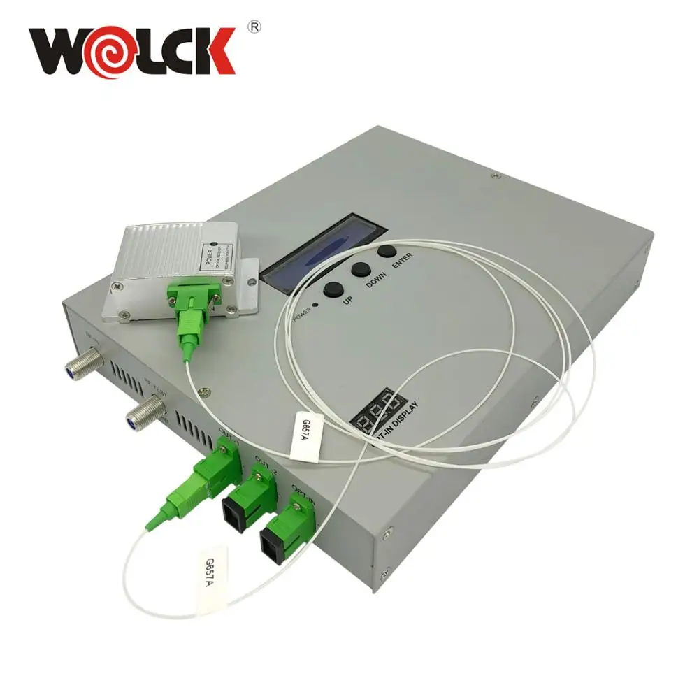 

1550nm mini catv fiber optical laser transmitter 2 output 10mw 20dbm