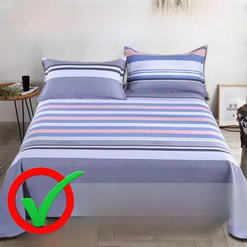 Cotton Thickened Old Coarse Cloth Bed Sheet Pure Single Canvas Linen Men's W Pillowcase 2 Three-Piece...
