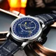 Luxury Men's Fully Mechanical Business Watch Luminous Rotatable Starry Dial Design Leather Strap All-Match Gift 2022 New Other Image