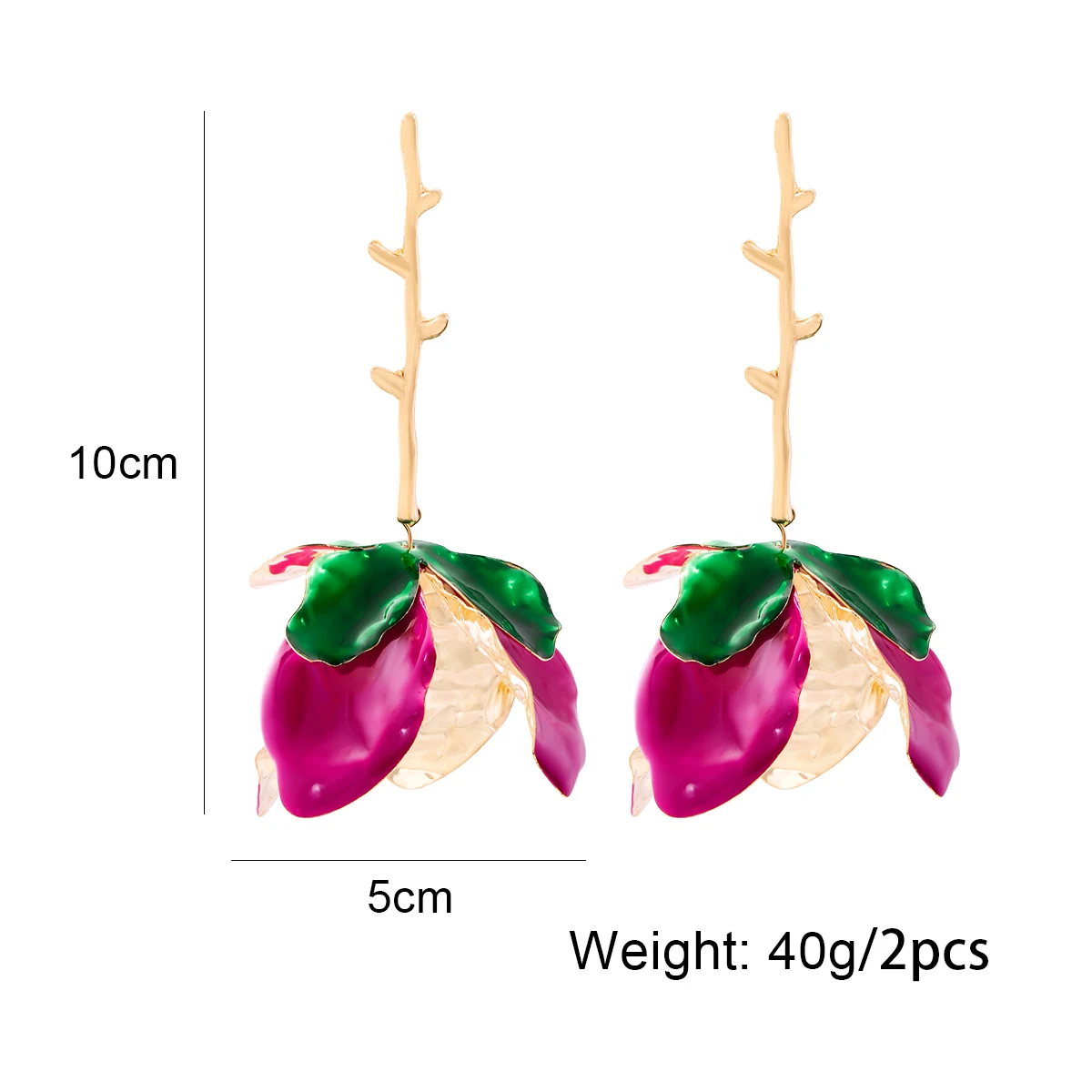 Металлические серьги ZAA в форме цветка